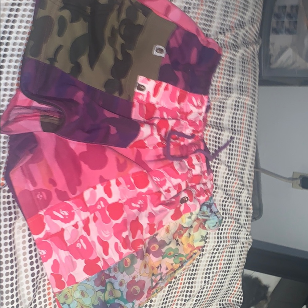AUTHENTIC BAPE CUSTOM SHORTS!!! made from BAPE